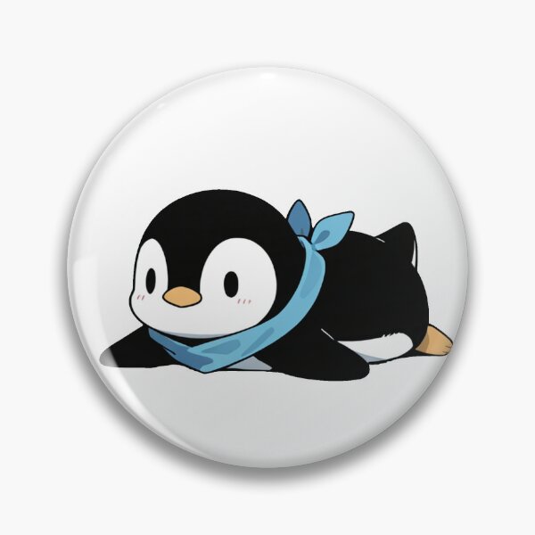 Item preview, Cute Penguin Lying with Blue Scarf designed and sold by RenderedDesires.