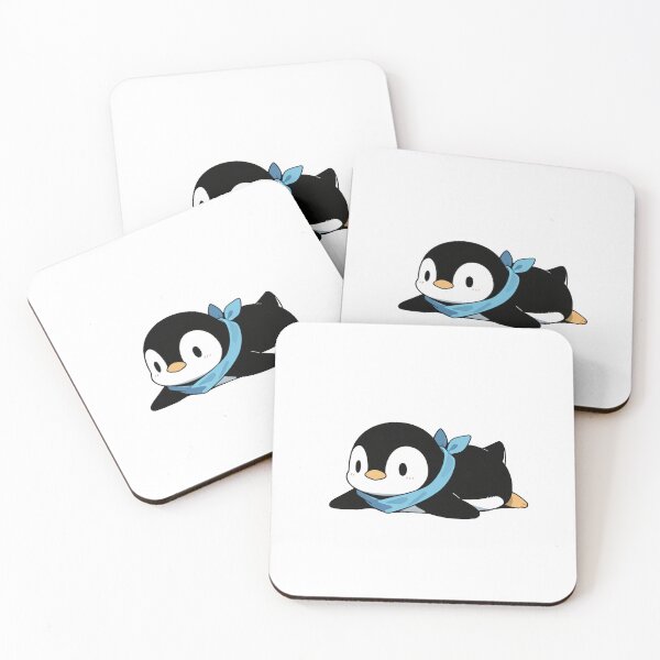 Item preview, Cute Penguin Lying with Blue Scarf designed and sold by RenderedDesires.