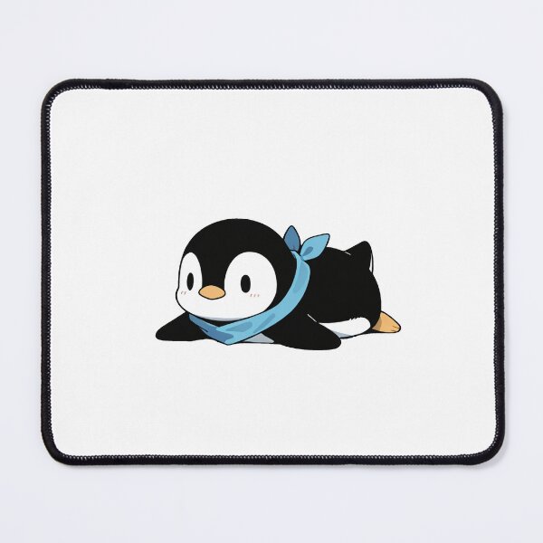 Item preview, Cute Penguin Lying with Blue Scarf designed and sold by RenderedDesires.