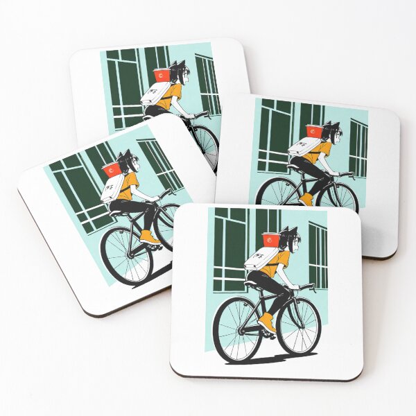 Item preview, Art - Bicycle Delivery Scene, Japanese Manga Aesthetic designed and sold by AnimeShin.