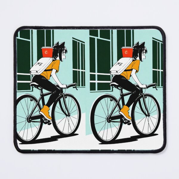 Item preview, Art - Bicycle Delivery Scene, Japanese Manga Aesthetic designed and sold by AnimeShin.