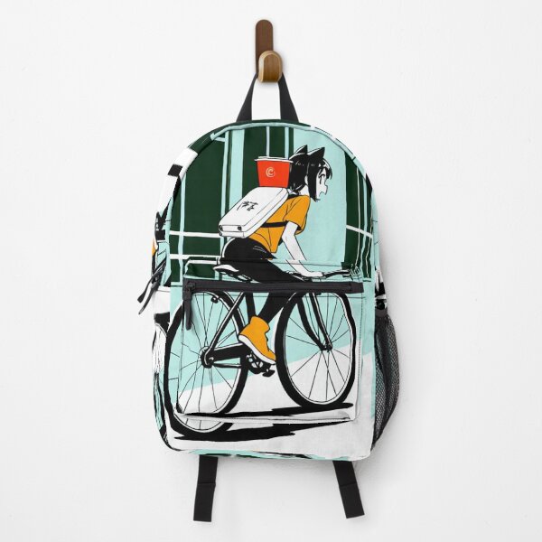 Item preview, Art - Bicycle Delivery Scene, Japanese Manga Aesthetic designed and sold by AnimeShin.