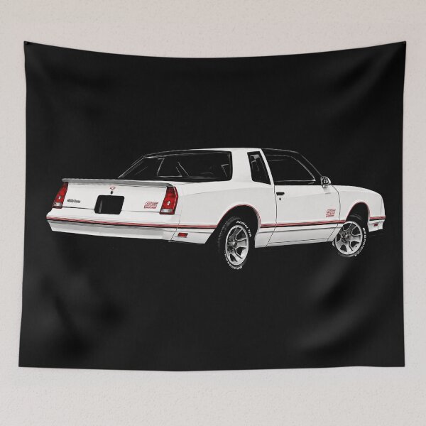 Item preview, 1987 Chevrolet Monte Carlo SS – White G-Body Super Sport Coupe Art designed and sold by Stinky Lincy's Apparel Company.