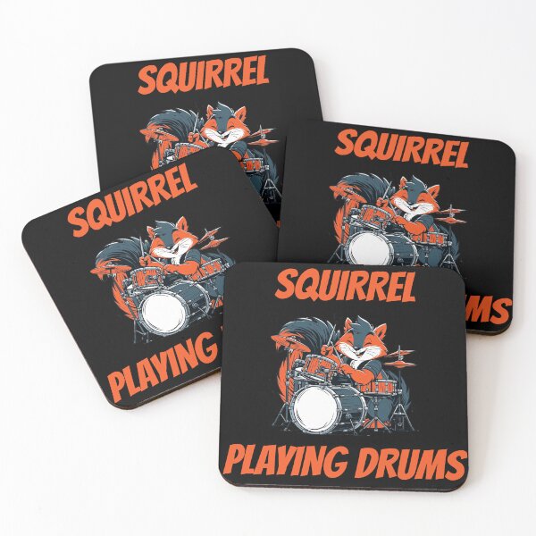 Item preview, Cool Squirrel Playing Drums Rock Musician Drummer Gift Shirt designed and sold by VectorForge.