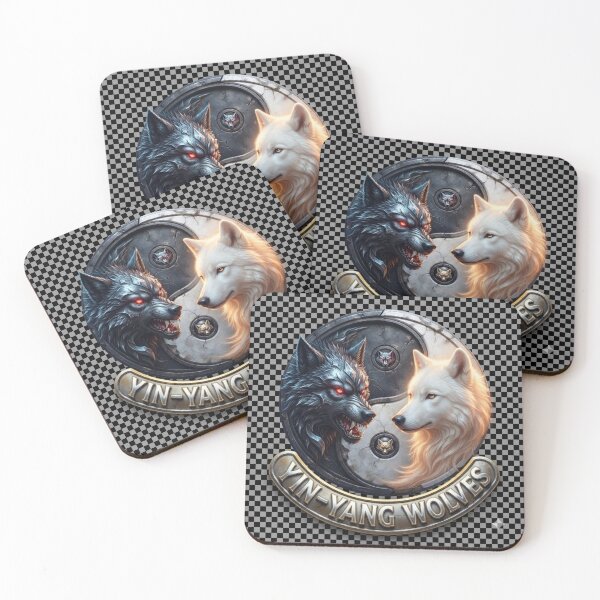 Item preview, Yin‑Yang Wolves – Dual Spirit Emblem designed and sold by MalinStyle.