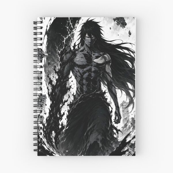Item preview, Final Getsuga | Shadow Void Warrior – Dark Monochrome Anime Fantasy Art | Gothic Ink Style Illustration designed and sold by Dyan4.