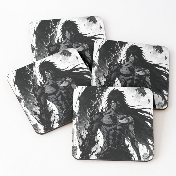 Item preview, Final Getsuga | Shadow Void Warrior – Dark Monochrome Anime Fantasy Art | Gothic Ink Style Illustration designed and sold by Dyan4.