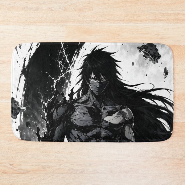 Item preview, Final Getsuga | Shadow Void Warrior – Dark Monochrome Anime Fantasy Art | Gothic Ink Style Illustration designed and sold by Dyan4.