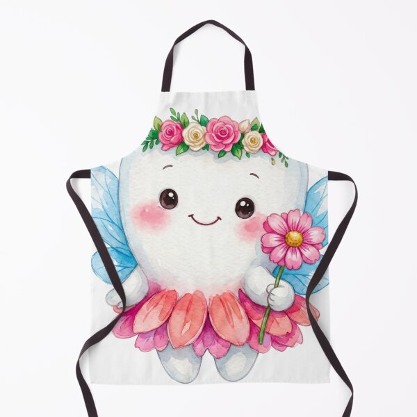Item preview, Cute Tooth Fairy Holding a Flower | Watercolor Fairy Tooth designed and sold by Mommy-Smile.