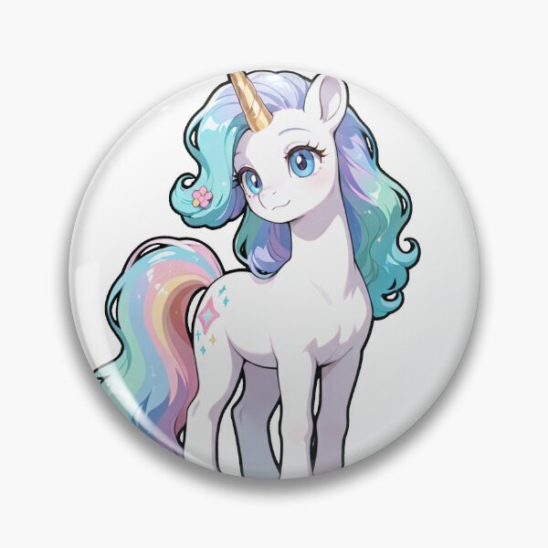 Item preview, Cute Unicorn with Golden Horn designed and sold by RenderedDesires.