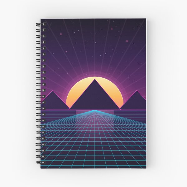 Item preview, Neon Horizon – Synthwave Retrowave Sunset designed and sold by SokolPrint.