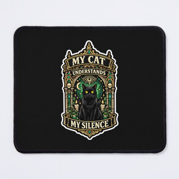 Item preview, My Cat Understands My Silence Gothic Dark Academia designed and sold by yanejoy.