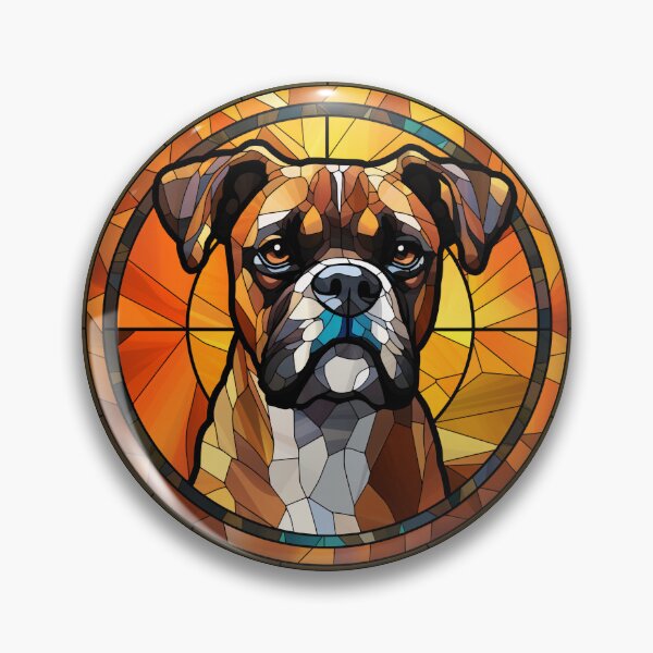 Item preview, Boxer Dog Stained Glass Leadlight Artistic Design Mom Dad designed and sold by rafaeltto.