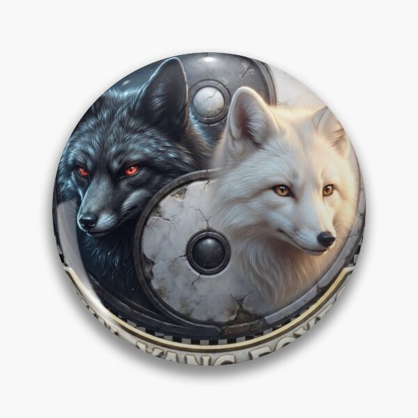 Item preview, Yin‑Yang Foxes – Dual Nature Emblem designed and sold by MalinStyle.