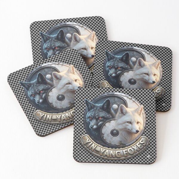 Item preview, Yin‑Yang Foxes – Dual Nature Emblem designed and sold by MalinStyle.
