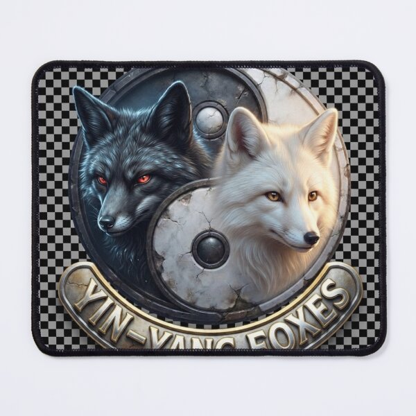 Item preview, Yin‑Yang Foxes – Dual Nature Emblem designed and sold by MalinStyle.