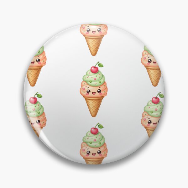 Item preview, Cute Pastel Ice Cream Cone — Kawaii Summer Sticker designed and sold by NUFADE.