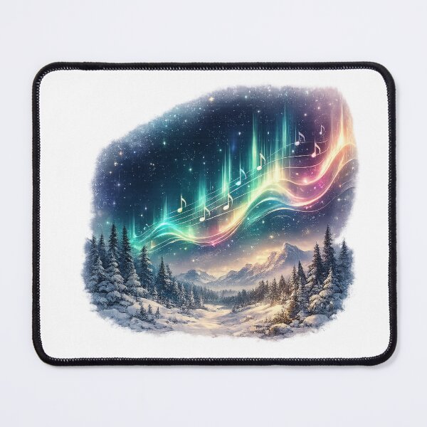 Item preview, Northern Lights as Sound Waves | Aurora Music Abstract | Nature Inspired Graphic Illustration designed and sold by NatureHarmony16.