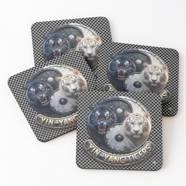 Item preview, Yin‑Yang Tigers – Dual Power Emblem designed and sold by MalinStyle.