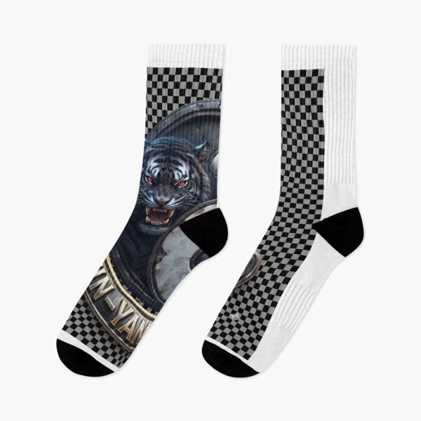 Aperçu de l'œuvre Yin‑Yang Tigers – Dual Power Emblem créée et vendue par MalinStyle.