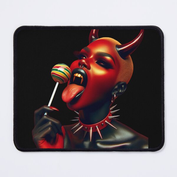 Item preview, Red Demon Holding Multicolored Candy designed and sold by Voodoo Store Paranormal Collections.