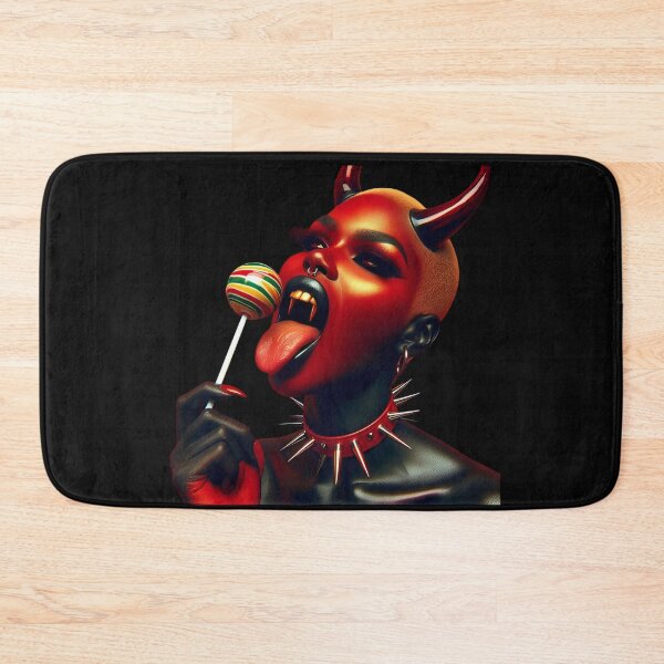 Item preview, Red Demon Holding Multicolored Candy designed and sold by Voodoo Store Paranormal Collections.