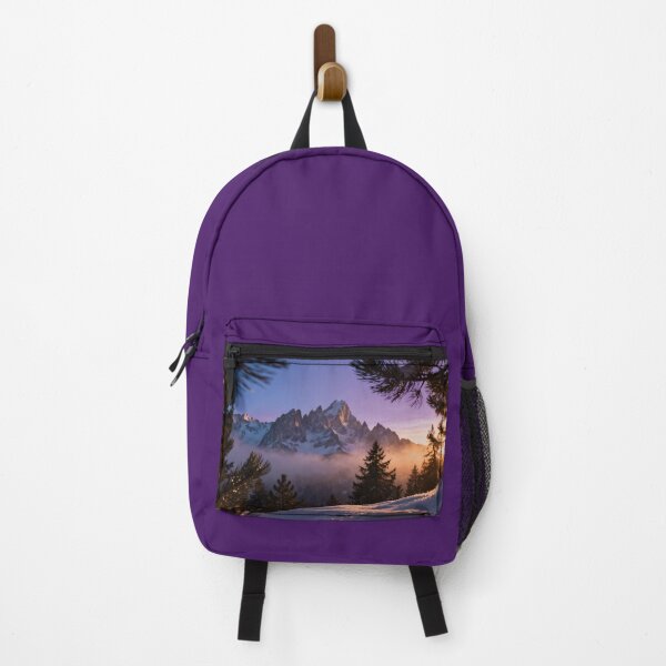Item preview, Magical Winter Mountain Sunset with Sparkling Snow and Pine Trees designed and sold by Dezinix.