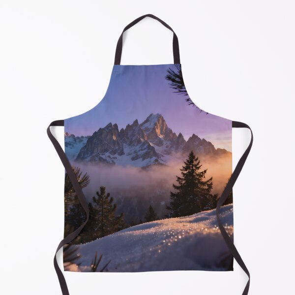 Item preview, Magical Winter Mountain Sunset with Sparkling Snow and Pine Trees designed and sold by Dezinix.