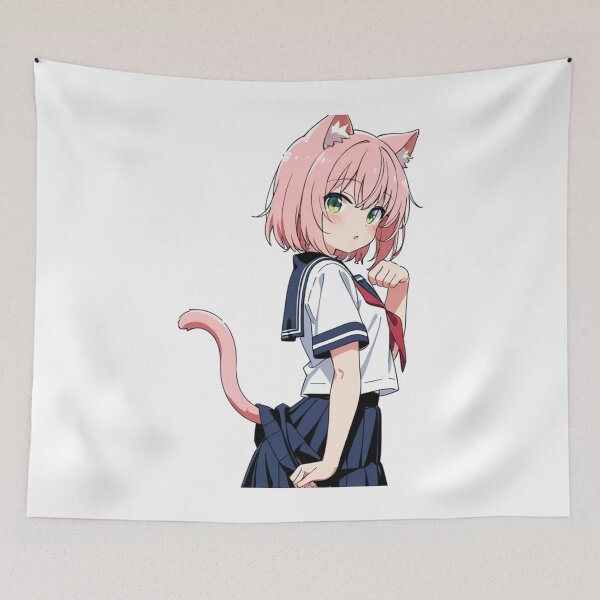 Item preview, Art - Cat Girl, Colorful kawaii manga illustration designed and sold by AnimeShin.