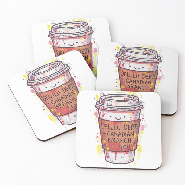 Item preview, Delulu Dept Canadian Branch Funny Doodle Coffee Cup Tshirt designed and sold by BodaZZ.