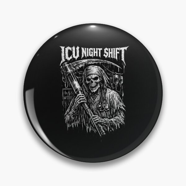 Item preview, ICU Night Shift Heavy Metal Nurse Humor designed and sold by yanejoy.