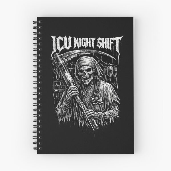 Item preview, ICU Night Shift Heavy Metal Nurse Humor designed and sold by yanejoy.