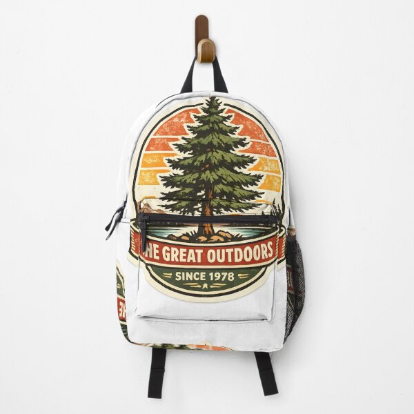 Item preview, The Great Outdoors – Vintage Tree Logo Retro Nature Design designed and sold by Dax Studio.