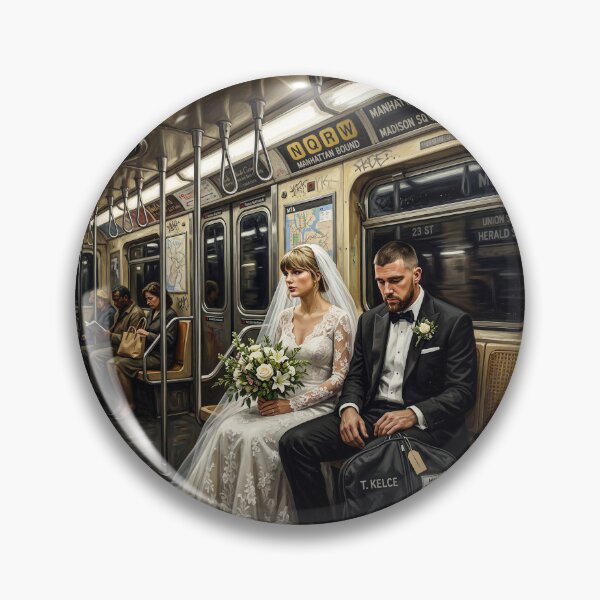 Item preview, Taylor Swift Travis Kelce Riding NYC Subway To Wedding designed and sold by Home Decor Art.