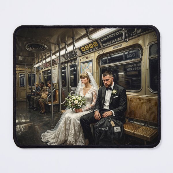 Item preview, Taylor Swift Travis Kelce Riding NYC Subway To Wedding designed and sold by Home Decor Art.
