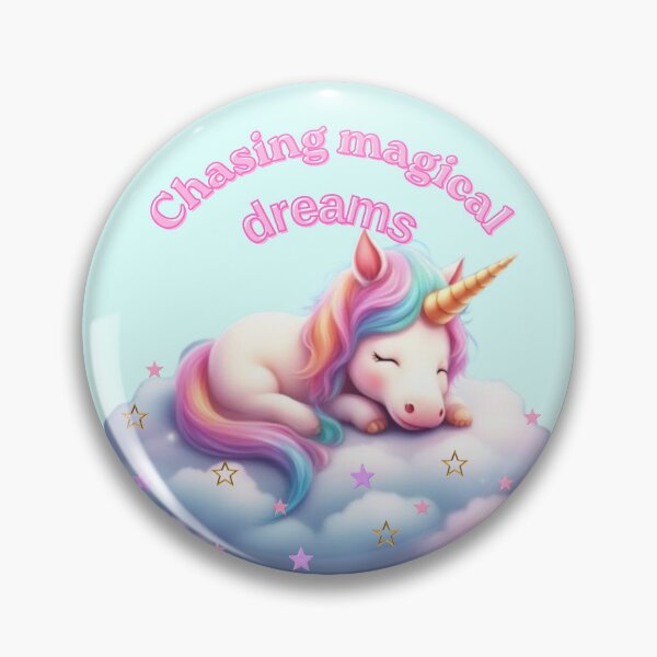 Item preview, Chasing Magical Dreams Sleeping Unicorn With Stars" designed and sold by TheFrameVault.