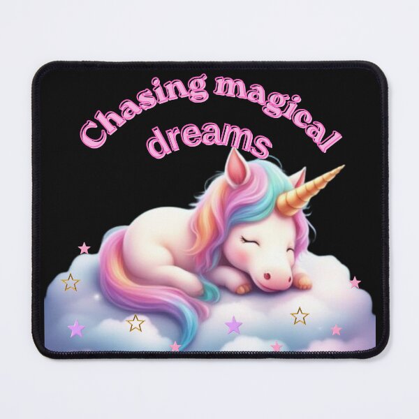 Item preview, Chasing Magical Dreams Sleeping Unicorn With Stars" designed and sold by TheFrameVault.
