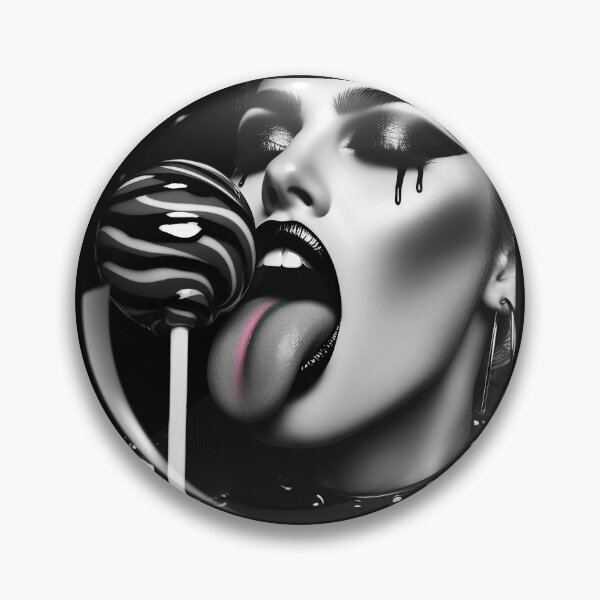 Item preview, Gothic Girl Licking Swirl Lollipop designed and sold by Voodoo Store Paranormal Collections.