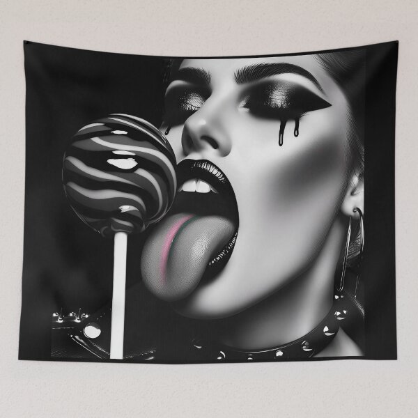 Item preview, Gothic Girl Licking Swirl Lollipop designed and sold by Voodoo Store Paranormal Collections.