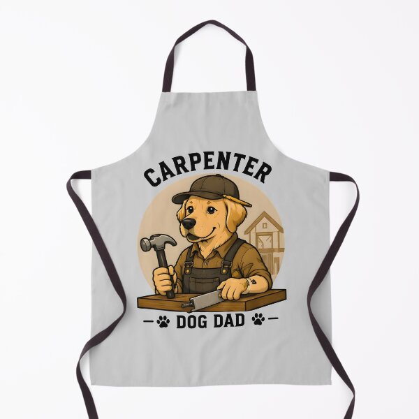 Item preview, Carpenter Dog Dad Funny Golden Retriever Gift designed and sold by PixelForge11.