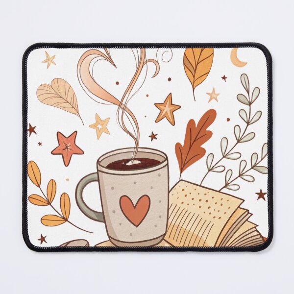 Item preview, Cozy Coffee and Book Lover Illustration designed and sold by KHCreative2025.