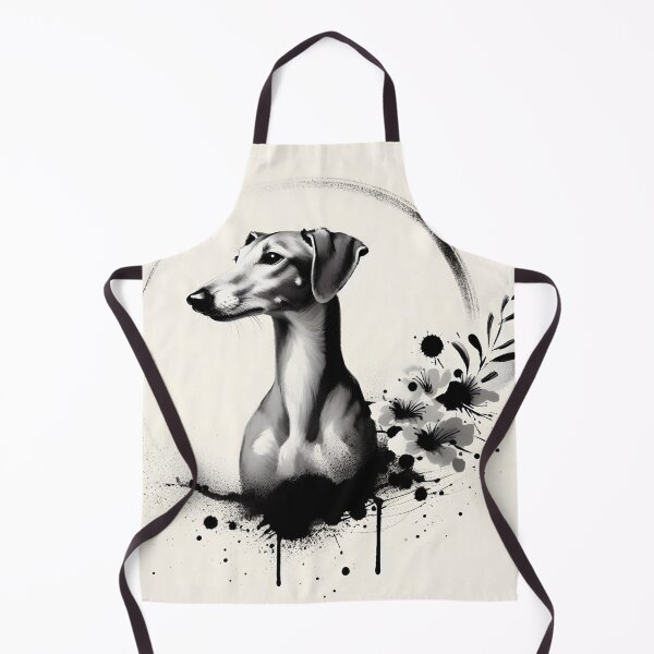 Item preview, GALAGO - Ukiyo-e Suibokuga Greyhounds - Quiet Bloom designed and sold by GALOGO – Art for Sighthounds & Animal Welfare.