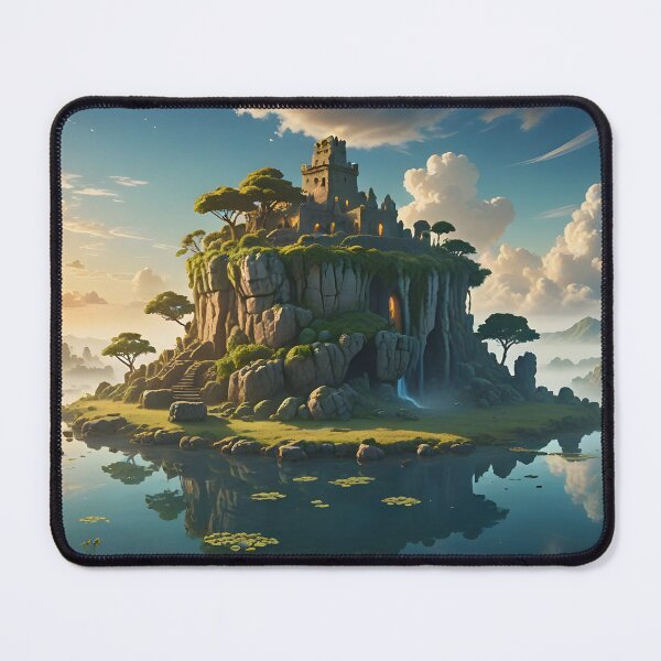 Item preview, Golden Dawn – Ancient Ruins Floating Island Fantasy Ar designed and sold by LittleBigGifts.