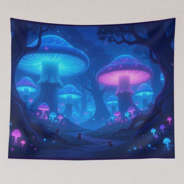 Item preview, Psychedelic Mushroom Fantasy Forest designed and sold by Fanta-sticky.