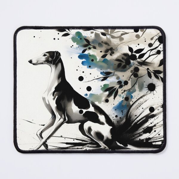 Item preview, GALAGO - Ukiyo-e Suibokuga Greyhounds - Ink Blossom designed and sold by GALOGO – Art for Sighthounds & Animal Welfare.