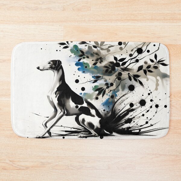 Item preview, GALAGO - Ukiyo-e Suibokuga Greyhounds - Ink Blossom designed and sold by GALOGO – Art for Sighthounds & Animal Welfare.