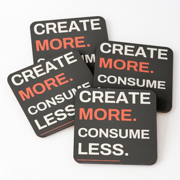 Item preview, Create More Consume Less – Bold Studio Typography designed and sold by SokolPrint.