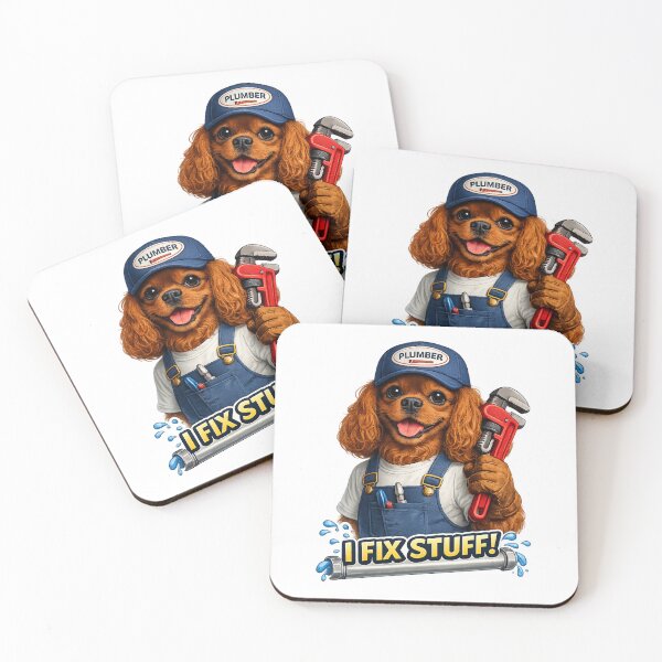 Item preview, Plumber, I Fix Stuff! Ruby Cavalier designed and sold by SpottyRainbow.