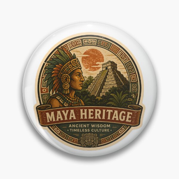 Item preview, Vintage logo inspired by the Mayan civilization and its pyramids designed and sold by Dax Studio.