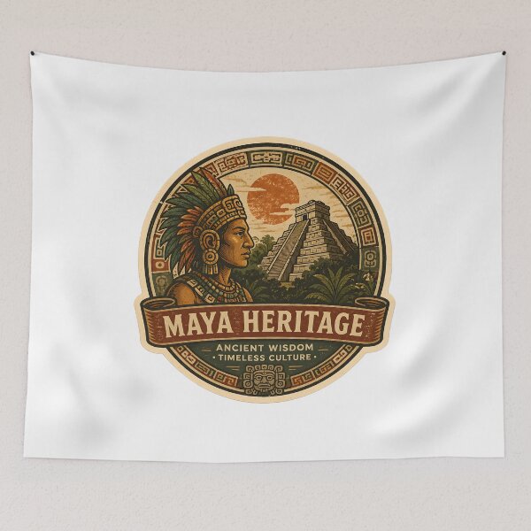 Item preview, Vintage logo inspired by the Mayan civilization and its pyramids designed and sold by Dax Studio.